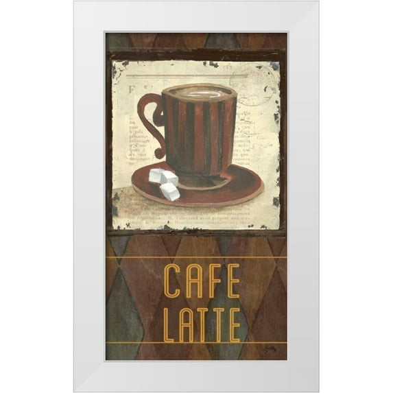 Medley, Elizabeth 15x24 White Modern Wood Framed Museum Art Print Titled - Argyle Coffee I