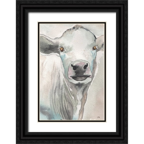 Medley, Elizabeth 17x24 Black Ornate Wood Framed with Double Matting Museum Art Print Titled - Farm Animal I