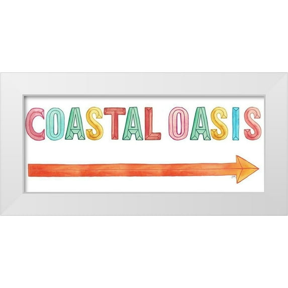 Medley, Elizabeth 18x10 White Modern Wood Framed Museum Art Print Titled - Coastal Oasis