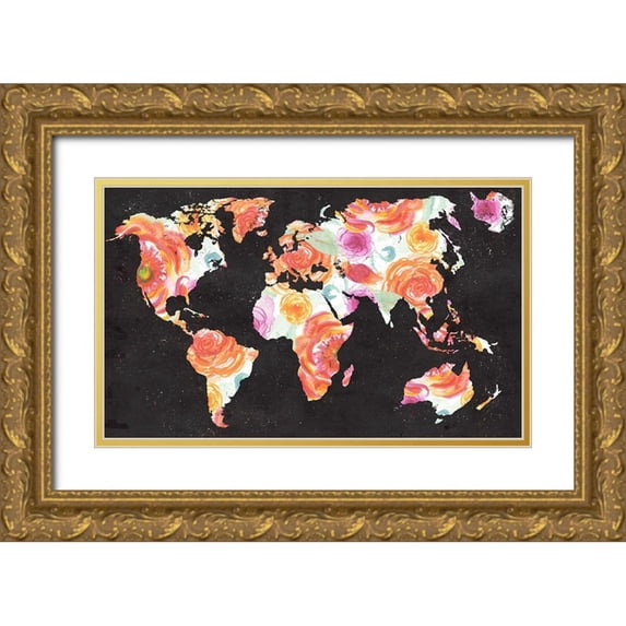 Medley, Elizabeth 18x12 Gold Ornate Wood Framed with Double Matting Museum Art Print Titled - World Florals