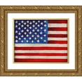thumbnail image 1 of Medley, Elizabeth 18x15 Gold Ornate Wood Framed with Double Matting Museum Art Print Titled - American Flag, 1 of 4