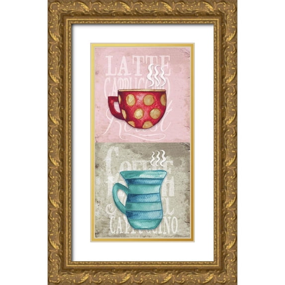 Medley, Elizabeth 18x32 Gold Ornate Wood Framed with Double Matting Museum Art Print Titled - Coffee Panel