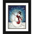 thumbnail image 1 of Medley, Elizabeth 19x24 Black Ornate Wood Framed with Double Matting Museum Art Print Titled - Snowman Cheers II, 1 of 4