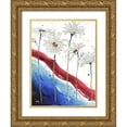 thumbnail image 1 of Medley, Elizabeth 19x24 Gold Ornate Wood Framed with Double Matting Museum Art Print Titled - Patriotic Floral III, 1 of 4