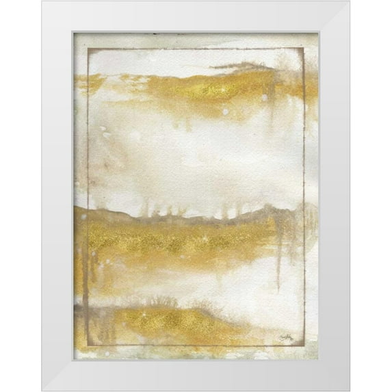 Medley, Elizabeth 19x24 White Modern Wood Framed Museum Art Print Titled - Fog Abstract I