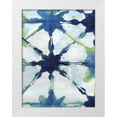 thumbnail image 1 of Medley, Elizabeth 19x24 White Modern Wood Framed Museum Art Print Titled - Green and Blue Shibori II, 1 of 4