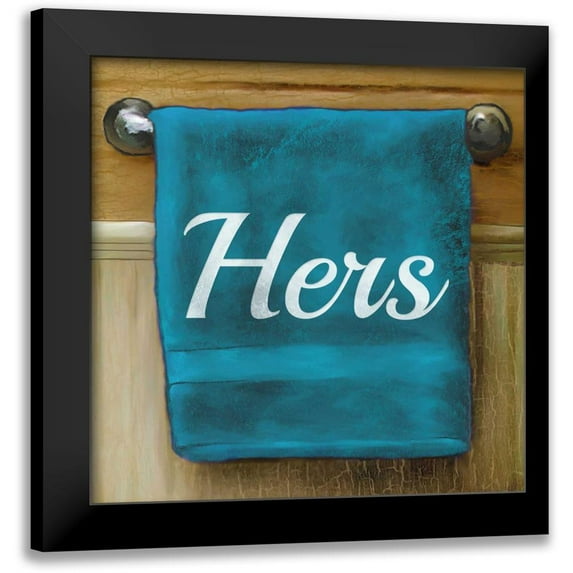 Medley, Elizabeth 20x20 Black Modern Framed Museum Art Print Titled - Her Towel