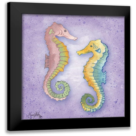 Medley, Elizabeth 20x20 Black Modern Framed Museum Art Print Titled - Mermaid Treasure III