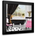 thumbnail image 1 of Medley, Elizabeth 20x20 Black Modern Framed Museum Art Print Titled - Pop of Pink Bath II, 1 of 5