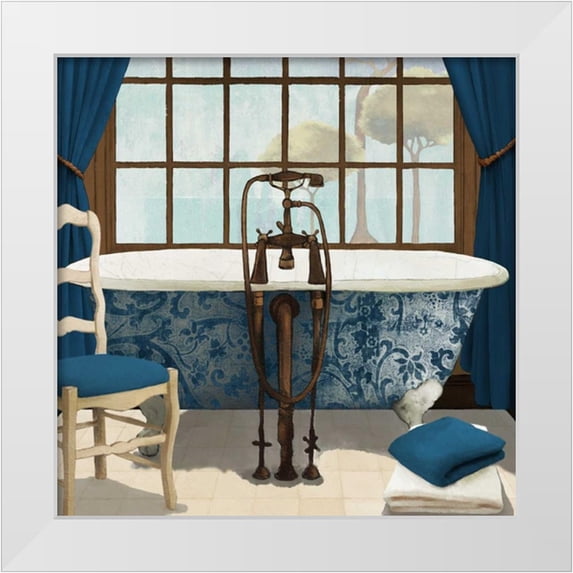 Medley, Elizabeth 20x20 White Modern Wood Framed Museum Art Print Titled - Blue View I