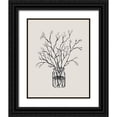 thumbnail image 1 of Medley, Elizabeth 20x24 Black Ornate Wood Framed with Double Matting Museum Art Print Titled - Sketched Blossoms I, 1 of 4