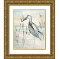 thumbnail image 1 of Medley, Elizabeth 20x24 Gold Ornate Wood Framed with Double Matting Museum Art Print Titled - Heron by Beach Grass II, 1 of 4