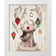 thumbnail image 1 of Medley, Elizabeth 20x24 White Modern Wood Framed Museum Art Print Titled - Christmas Reindeer I, 1 of 4
