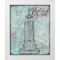 thumbnail image 1 of Medley, Elizabeth 20x24 White Modern Wood Framed Museum Art Print Titled - Map of New York, 1 of 4