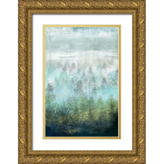 Medley, Elizabeth 23x32 Gold Ornate Wood Framed with Double Matting Museum Art Print Titled - The Forest