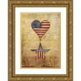 thumbnail image 1 of Medley, Elizabeth 24x32 Gold Ornate Wood Framed with Double Matting Museum Art Print Titled - America Stars Flag, 1 of 4