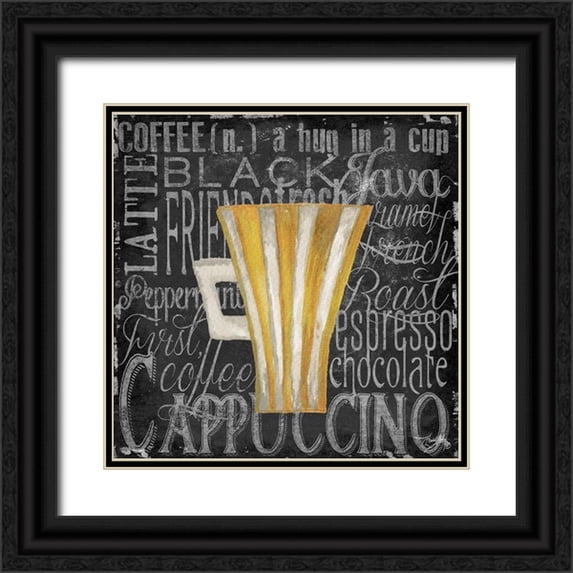 Medley, Elizabeth 26x26 Black Ornate Wood Framed with Double Matting Museum Art Print Titled - Coffee of the Day II