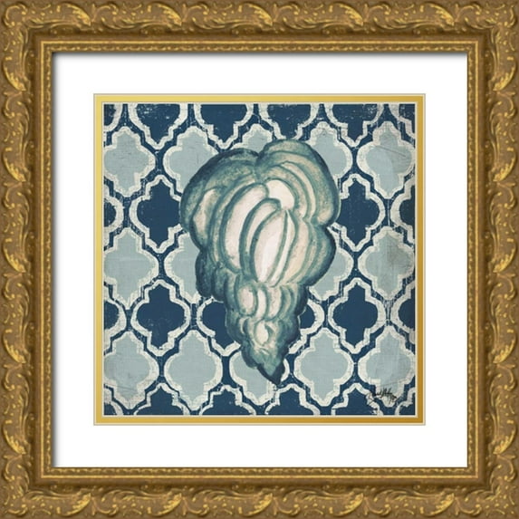 Medley, Elizabeth 26x26 Gold Ornate Wood Framed with Double Matting Museum Art Print Titled - Coastal Modele VI