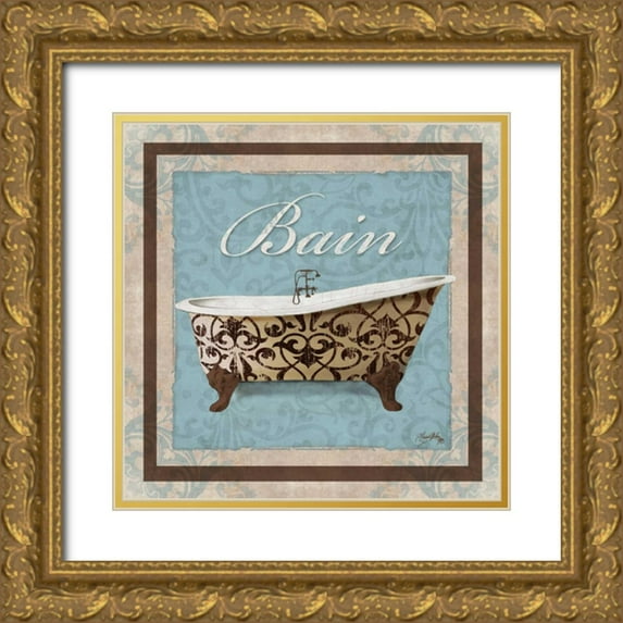 Medley, Elizabeth 26x26 Gold Ornate Wood Framed with Double Matting Museum Art Print Titled - Decorative Tub II