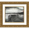 thumbnail image 1 of Medley, Elizabeth 31x26 Gold Ornate Wood Framed with Double Matting Museum Art Print Titled - Gray Morning on the Lake, 1 of 4