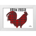 thumbnail image 1 of Medley, Elizabeth 32x23 White Modern Wood Framed Museum Art Print Titled - Farm Fresh Plaid Rooster, 1 of 4
