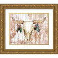 thumbnail image 1 of Medley, Elizabeth 32x26 Gold Ornate Wood Framed with Double Matting Museum Art Print Titled - Light Feathery Antlers, 1 of 4