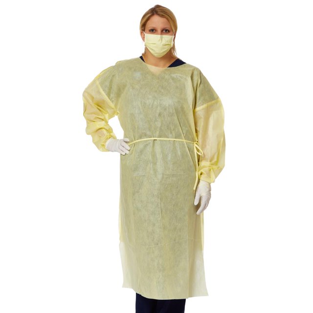 Medline AAMI Level 2 FluidResistant Med. Weight Isolation Gowns