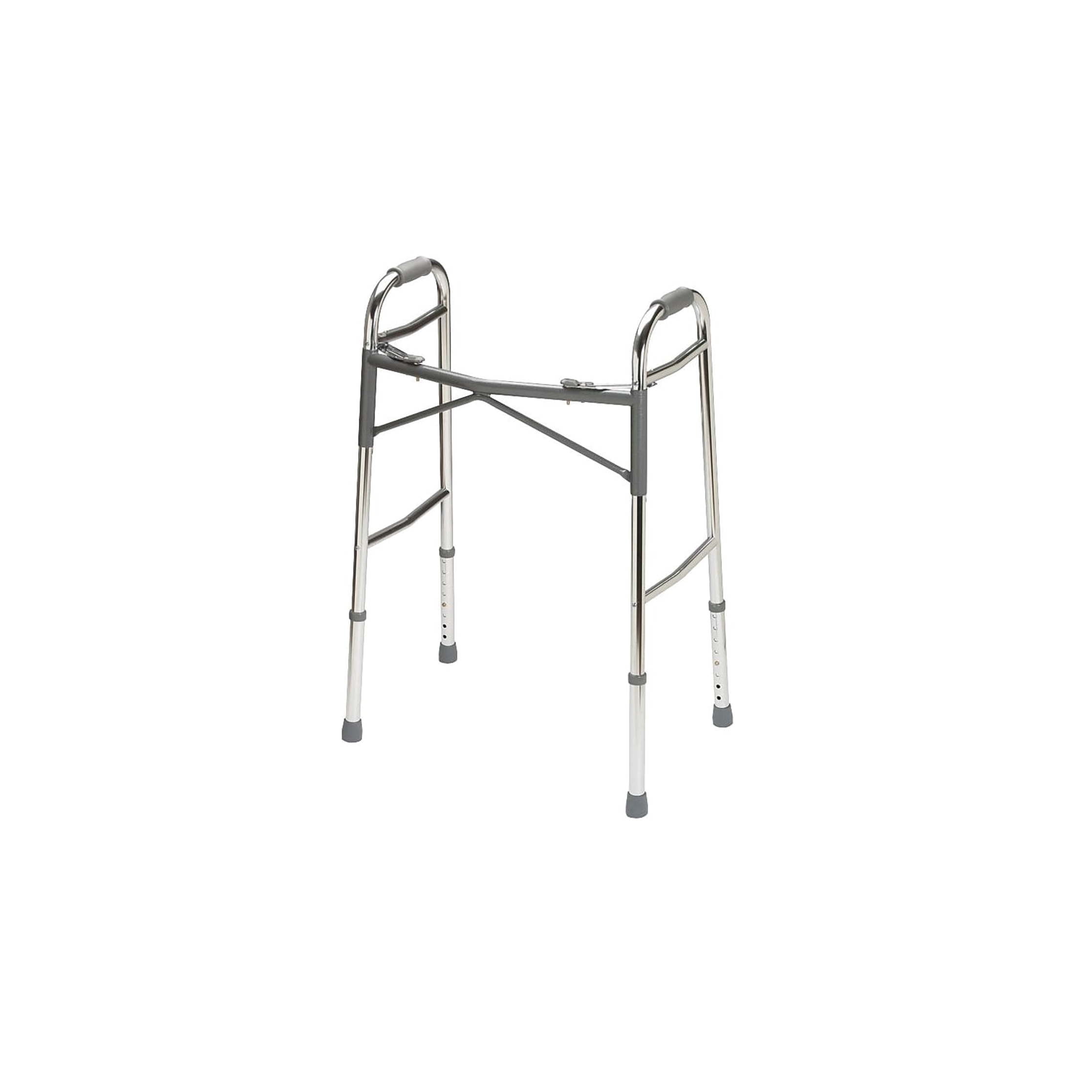 Medline Extra-Duty Folding Walker, Aluminum/Steel, 400-lb. Weight Capacity