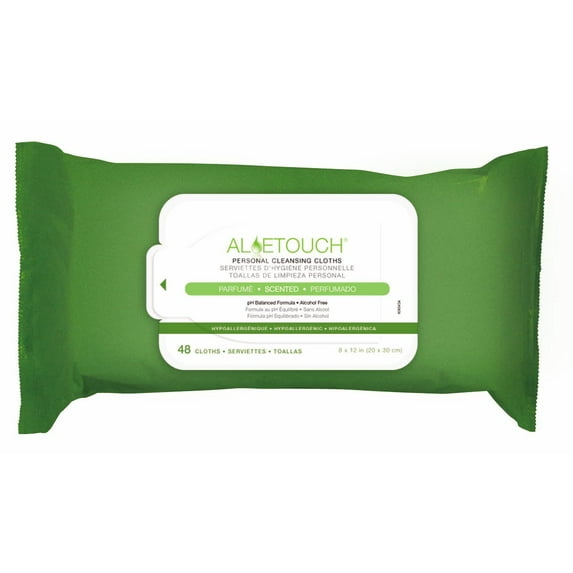 Medline Aloetouch Personal Cleansing Wipes, 48 Ct