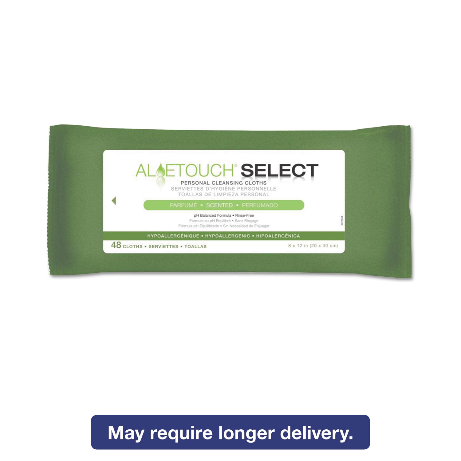 Medline Aloetouch Select Premium Personal Cleansing Wipes 8 x 12 48