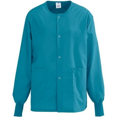 Medline AngelStat Unisex Snap-Front Warm-Up Scrub Jacket