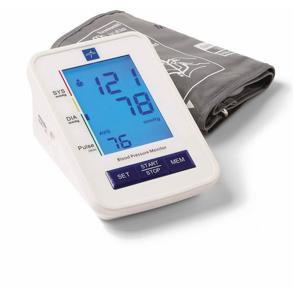 Medline Automatic Digital Blood Pressure Monitor with LED Display, Upper Arm, Batteries Included
