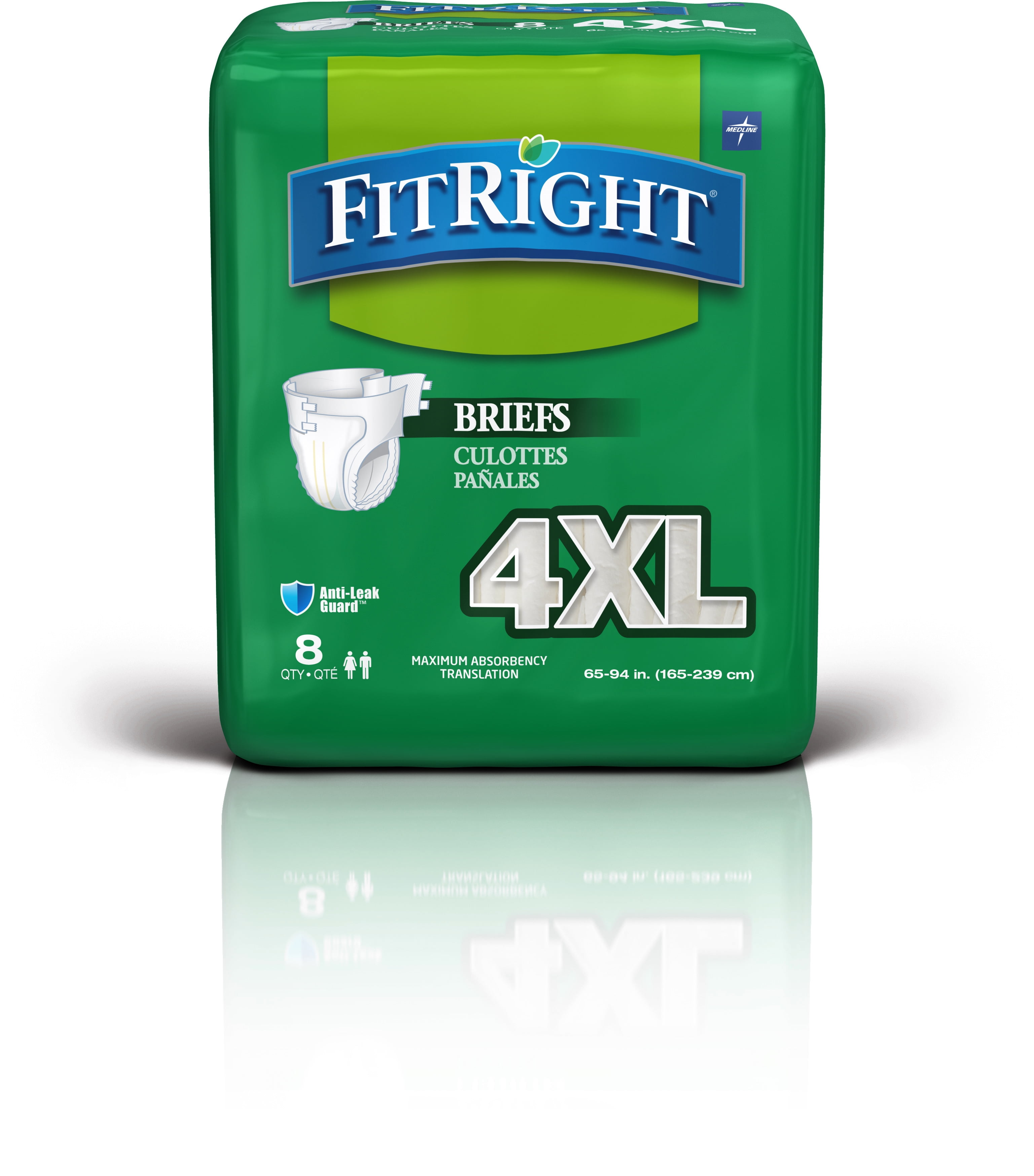 Medline FitRight Bariatric Disposable Underwear 3XL 20Ct