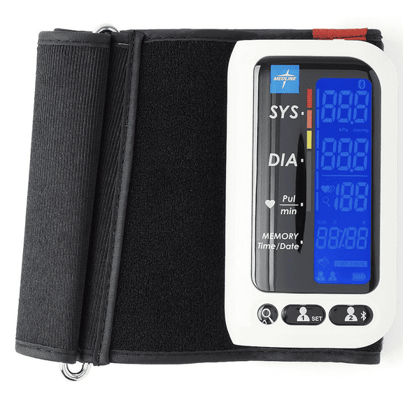 Medline Bluetooth Blood Pressure Monitor, Digital LCD Display