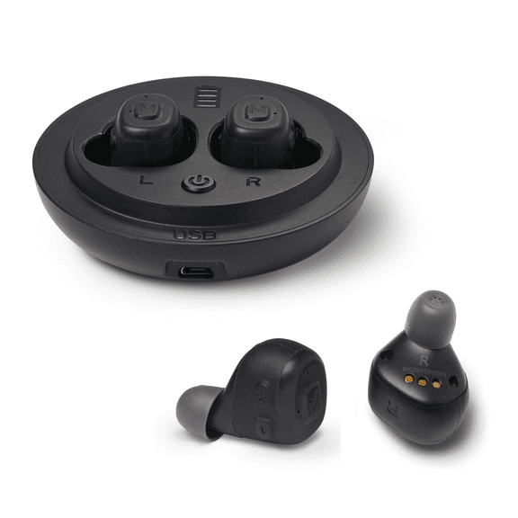 Medline Bluetooth Rechargeable OTC In-The-Ear Hearing Aid, Black,Adjustable Volume