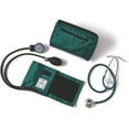 thumbnail image 1 of Medline Compli-Mates Aneroid Sphygmomanometer and Dual Head Stethoscope Kit, Carrying Case, Adult Blood Pressure Cuff, Manual, Professional, Hunter Green, 1 of 5