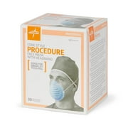 Medline Cone-Style Face Mask with Band, Blue, 50 Count