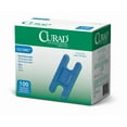 thumbnail image 1 of Medline Curad Food Service Adhesive Knuckle Bandages, Blue, 100 Ct, 1 of 4