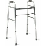 Medline Deluxe Folding Walker with Adjustable Height Legs, 300 lb Capacity