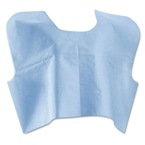 Medline Disposable Patient Capes 3-Ply T/P/T 30 in. x 21 in. Blue 100/Carton NON25249