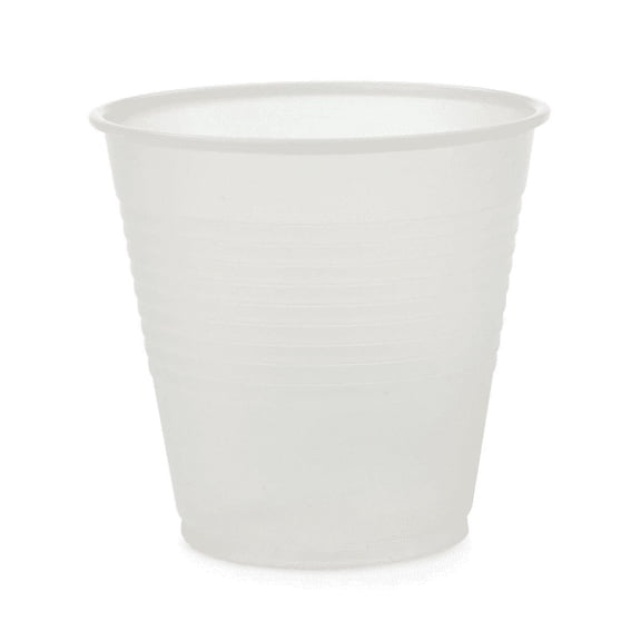 Medline Disposable Plastic Drinking Cups, 5 Oz, Translucent, 100 Cups Per Bag, Case Of 25 Bags