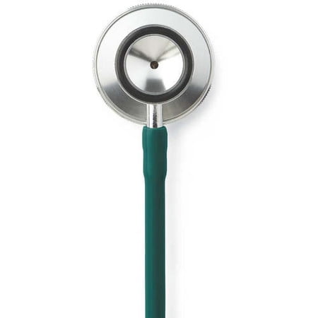 Medline Dual-Head Stethoscope, 22" Tubing, Hunter Green, Lightweight & Durable