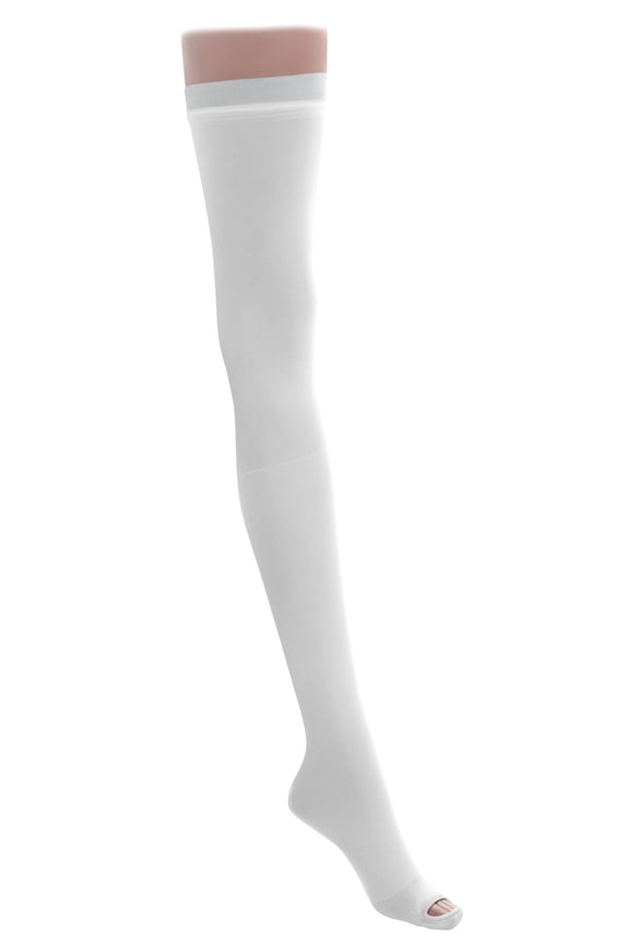 EMS Thigh Length Anti-Embolism Stockings,White,Medium, Nylon, Spandex - Unisex