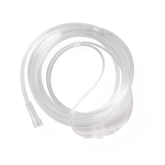 Medline Economy Adult Nasal Cannula with Crush-Resistant Tubing and Standard Connector, 7', Pack of 50