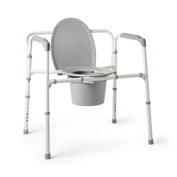 Medline Bariatric Steel Heavy Duty Bariatric Commode, 300 lb. Weight Capacity