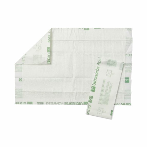 Medline Advanced Premium Ultrasorbs Disposable Adult Bed Pads for Incontinence, Furniture, or Pets, Ultra Absorbent, 24 x 36in, 10 Count