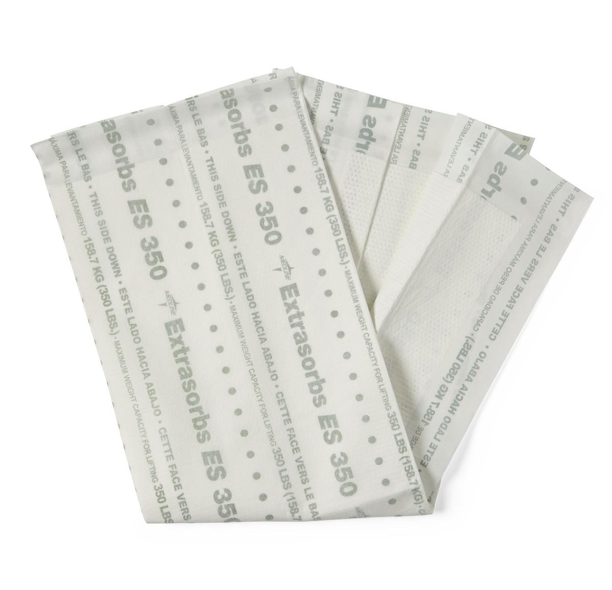 Medline Extrasorbs Disposable DryPads - Pack Of 70, White Absorbent Polymer, Air-Permeable Back Sheet