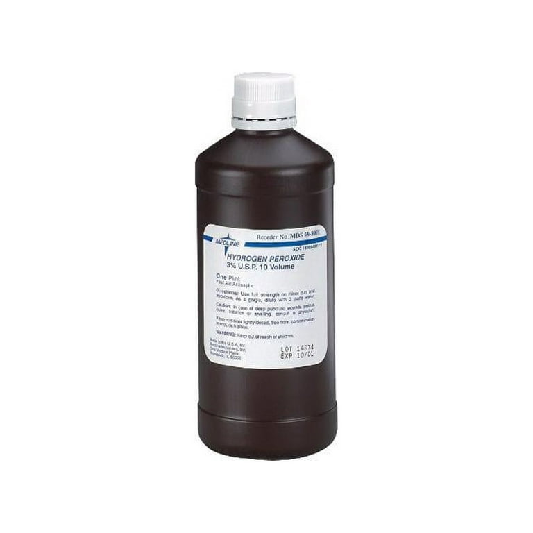 Medline 3 Percent USP Hydrogen Peroxide - For Cut, Skin Abrasion, Burn - 16 fl oz - 1 Each Medline 3 Percent USP Hydrogen Peroxide - For Cut, Skin Abrasion, Burn - 16 fl oz - 1 Each