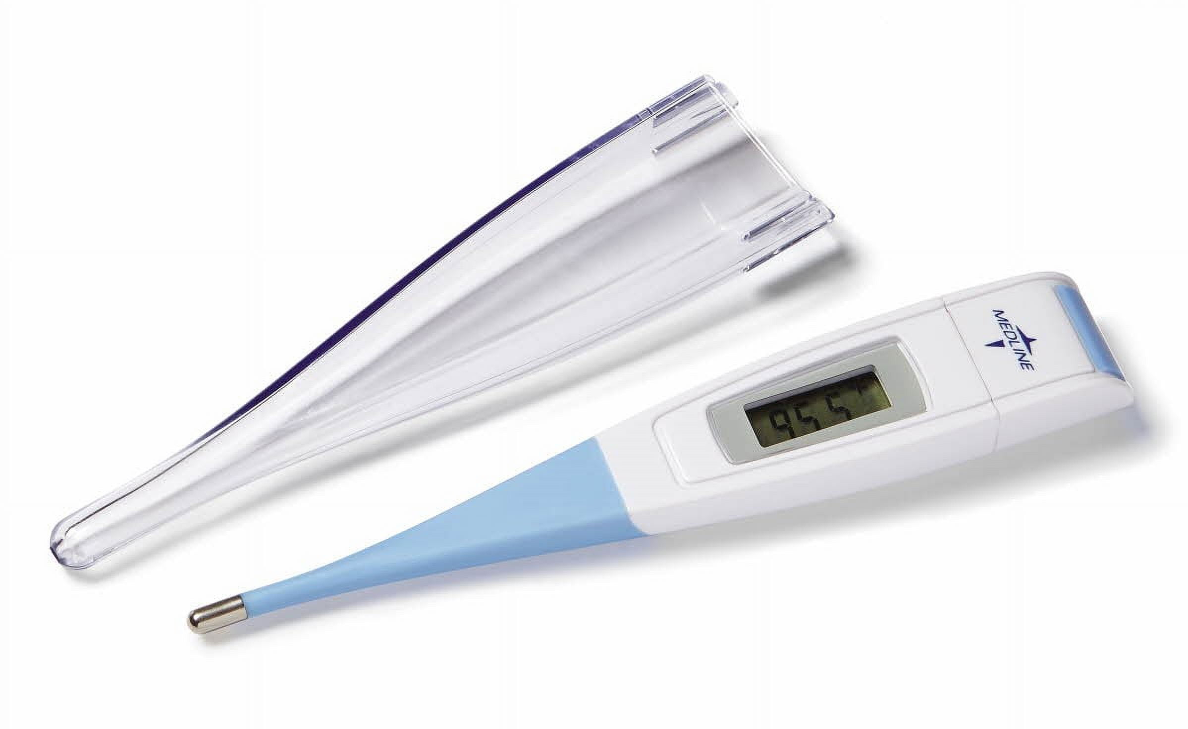 MCP Blue Flexible tip Waterproof Digital Thermometer - Oral & Underarm  Temperature - Fahrenheit & Celsius, Plastic, White-Pack of 1.