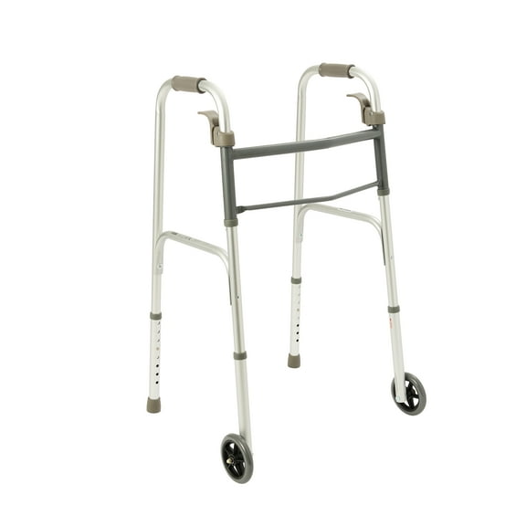 Medline Folding Paddle Walker  Comfortable, Maneuverable, For Injury, support suited for Adults & Seniors